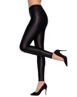 Gatta Brillant Satin Shiny Gloss Opaque Black Leggins