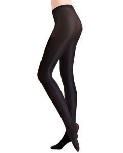 Gabriella 100 Denier Sexy Satin Gloss Black Tights