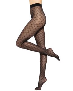 Gatta Pasione 40 Den Diamond Pattern Black Tights