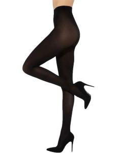 Gatta Florence 50 Denier Intense Black Women's Tights with Gentle Satin Shine