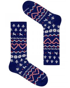 TakaPara Funky Christmas Socks in Navy - Northern Star