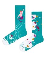 Funky Colourful Socks Meriman & Mermaid