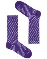 Funky Violett Socks with Zigzag by TakaPara
