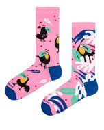 TakaPara Mismatched Funky Colourful Patterned Unisex Socks Toucans