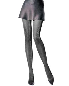 Knittex Party Lurex 30 Den Shiny Tights, Silver 2 - S