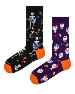 Fanky Mismatched Violet Socks - Los Muertos