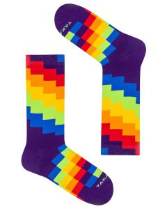 Funky Rainbow Colourful Patterned Socks by TakaPara