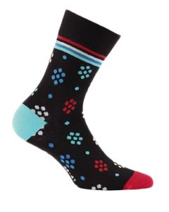 Wola Colourful Patterned Socks Black 42-44