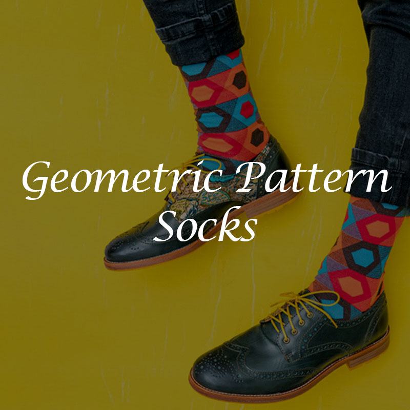 TakaPara Geometrich Shape socks - Diamond, Zizgazg Pattern Socks for Men and Women