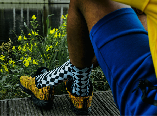 TakaPara Black & White Chessboard Pattern Funky Socks